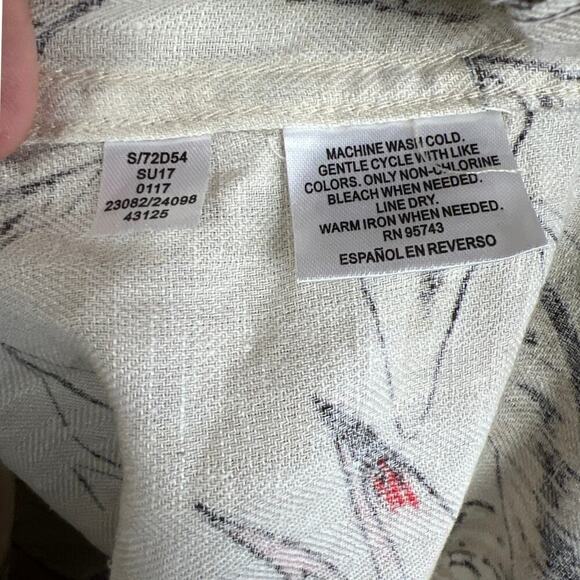 Tasso Elba Island Silk & Linen Blend Men’s Button Down Size L - Picture 8 of 8